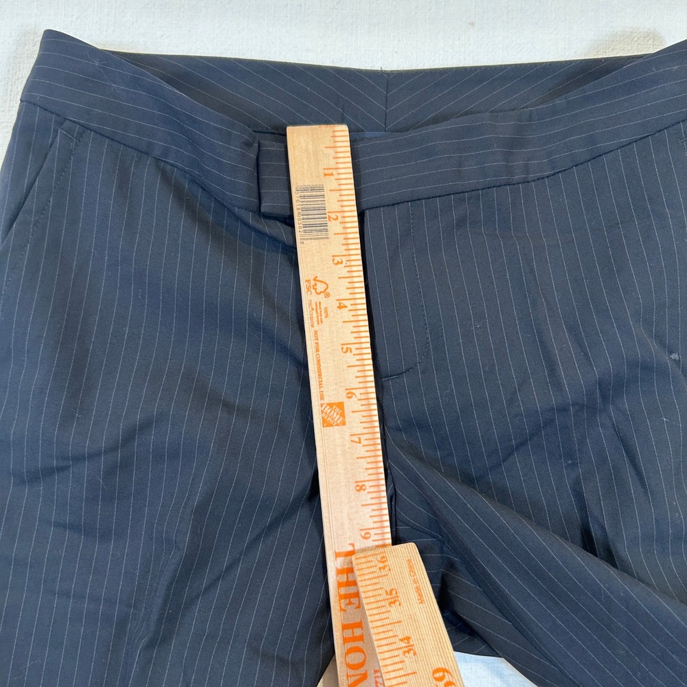 Womens Banana Republic Martin Fit Pants Black Pinstripe Cuffed Dress‎ Size 6 - Picture 9 of 14